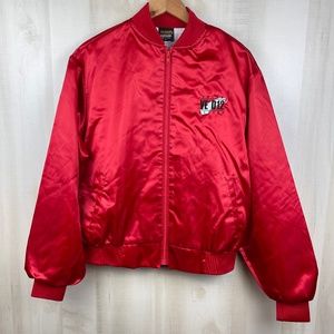 Vintage Nemesis Sportswear Men’s Red Satin Bomber Jacket Volvo D12 Vector Large
